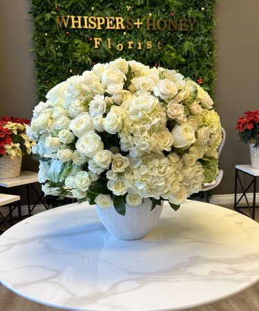 Flower Choices for March Birthdays -Luxury White Flower Arrangement