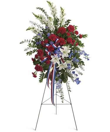 Red Blue and White Standing Spray